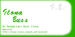 ilona buss business card